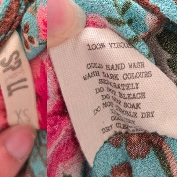 Spell & the Gypsy Collective Babushka Turquoise Maxi Dress Gown Size XS b180E - Picture 10 of 10